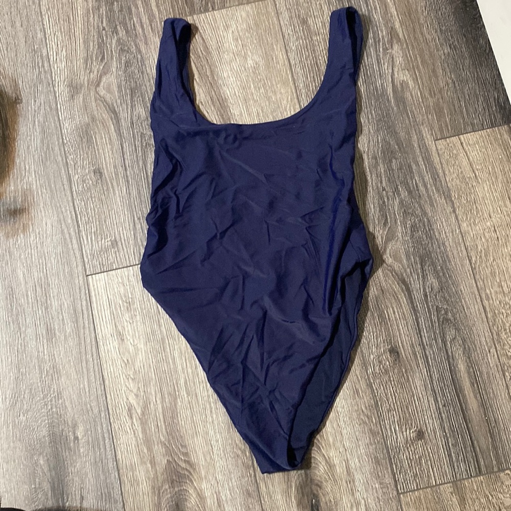 Low back one piece swimsuit